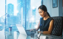 woman at laptop